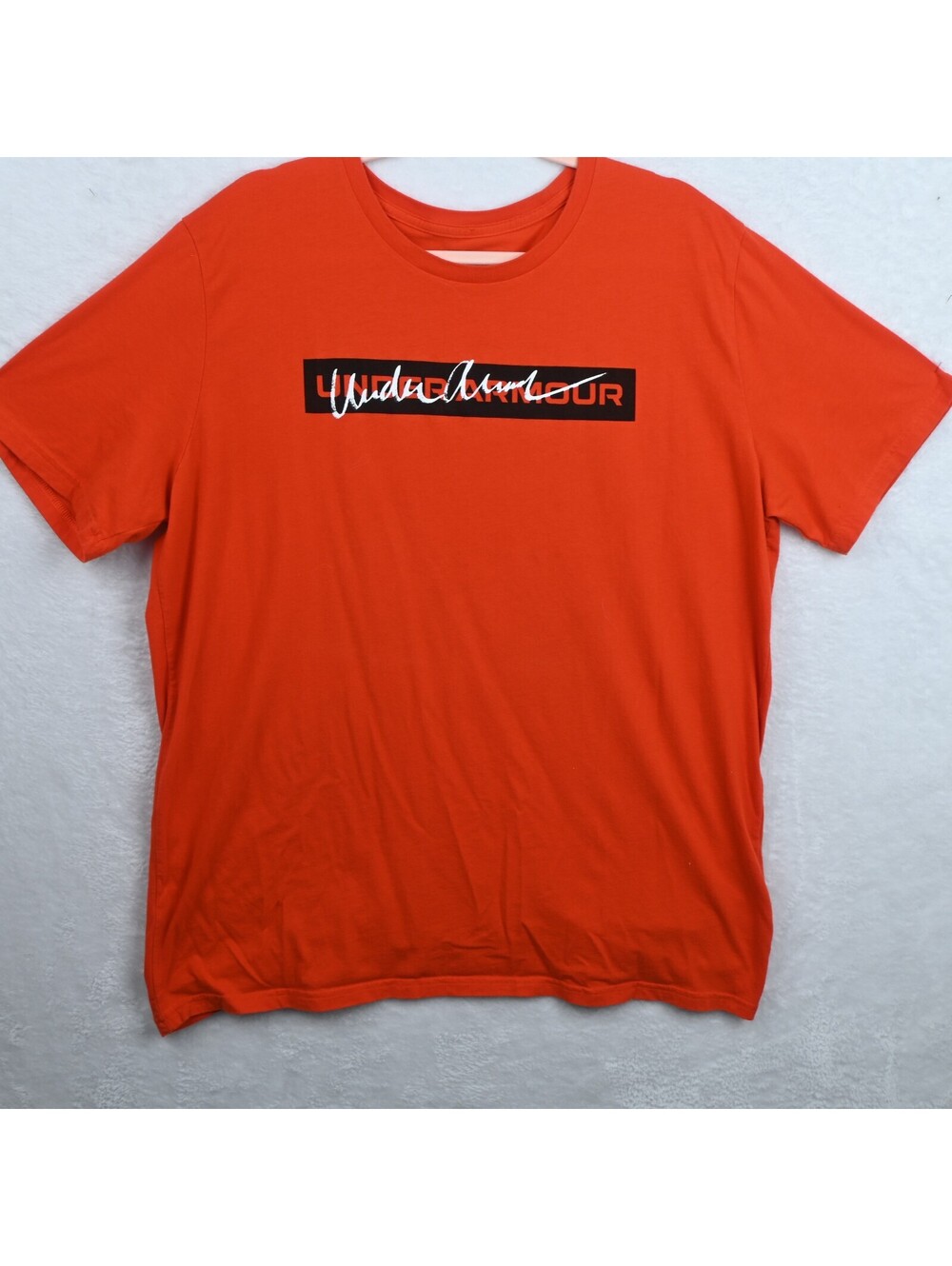 Under Armour T Shirt Adult XXL Orange Logo Graphic